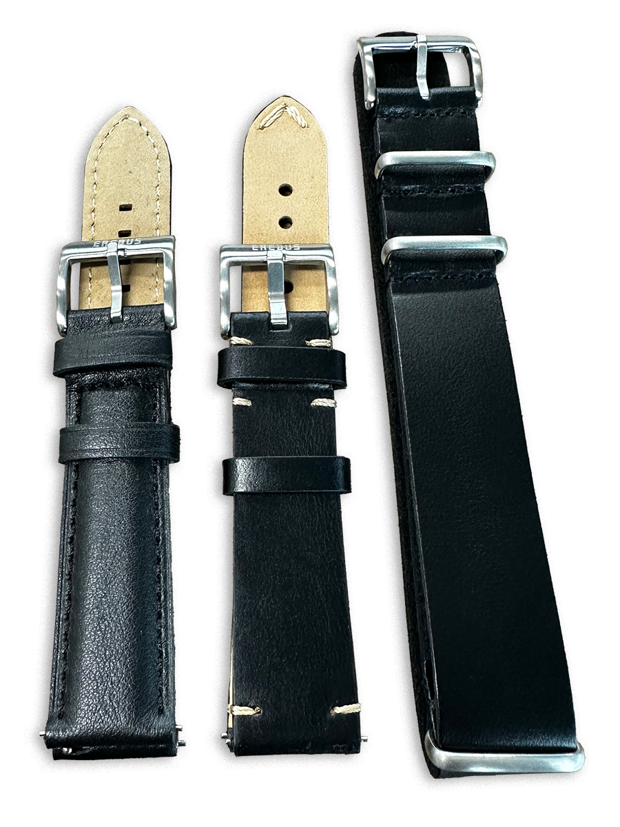 Black Leather Strap Pack