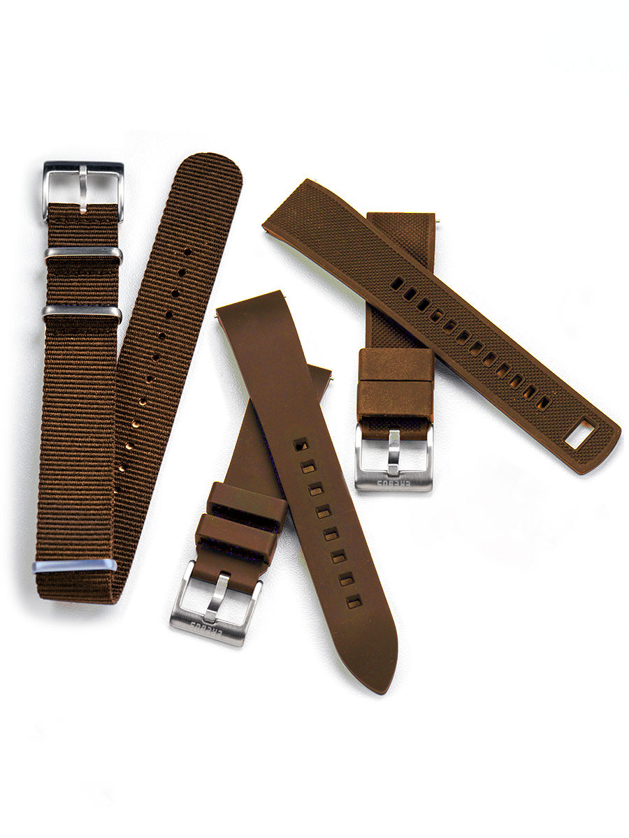 20mm Brown Sports Strap Pack