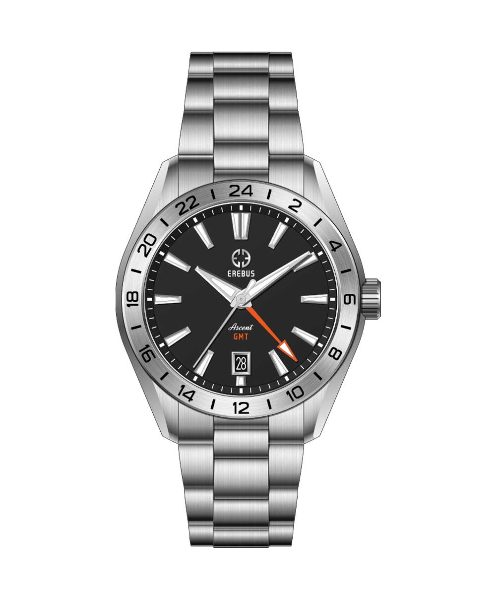 ASCENT 40 GMT Black – EREBUS WATCH