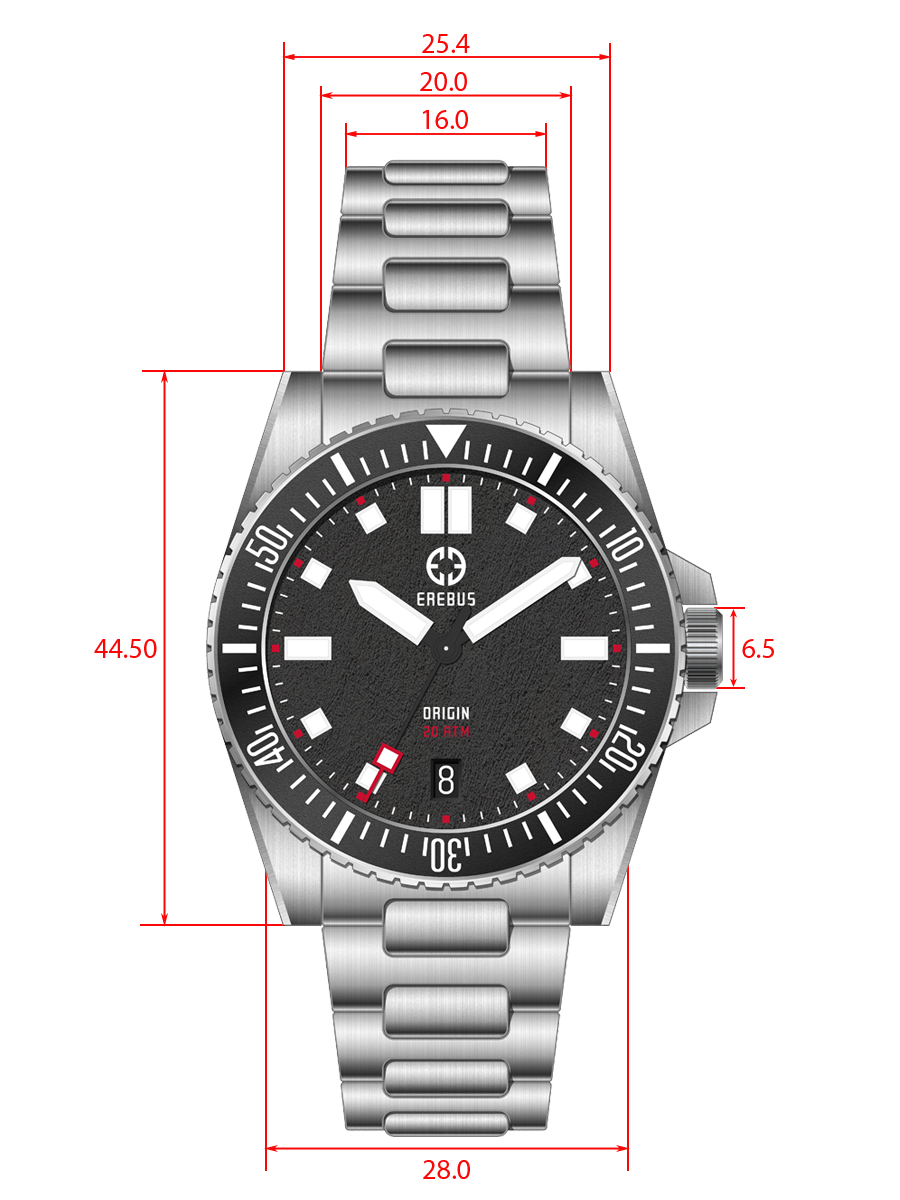 ORIGIN 38 Black Stainless – EREBUS WATCH ORIGIN 38 Black Stainless – EREBUS WATCH