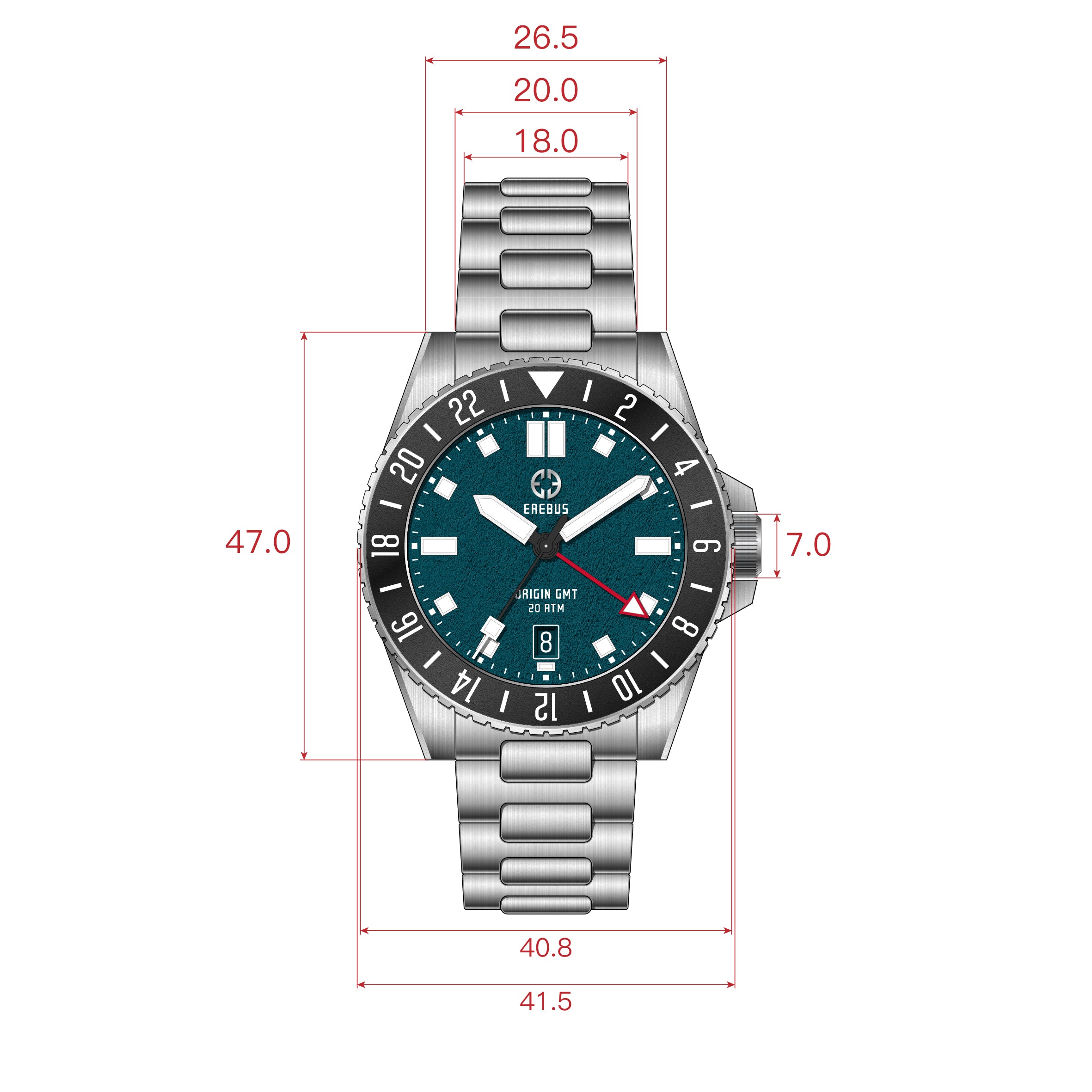 ORIGIN GMT Classic Deep Teal – EREBUS WATCH