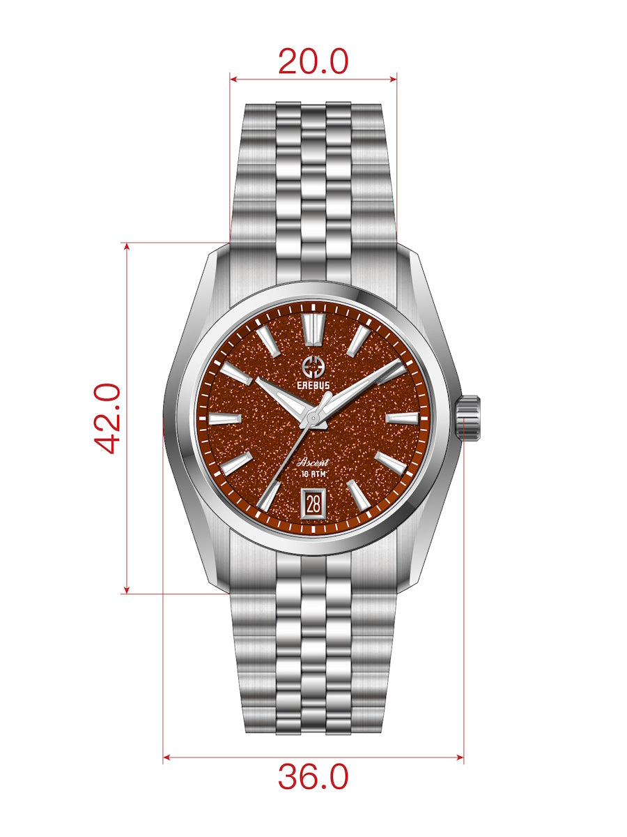 エクリュ36 ASCENT 36 Bronze Aventurine – EREBUS WATCH