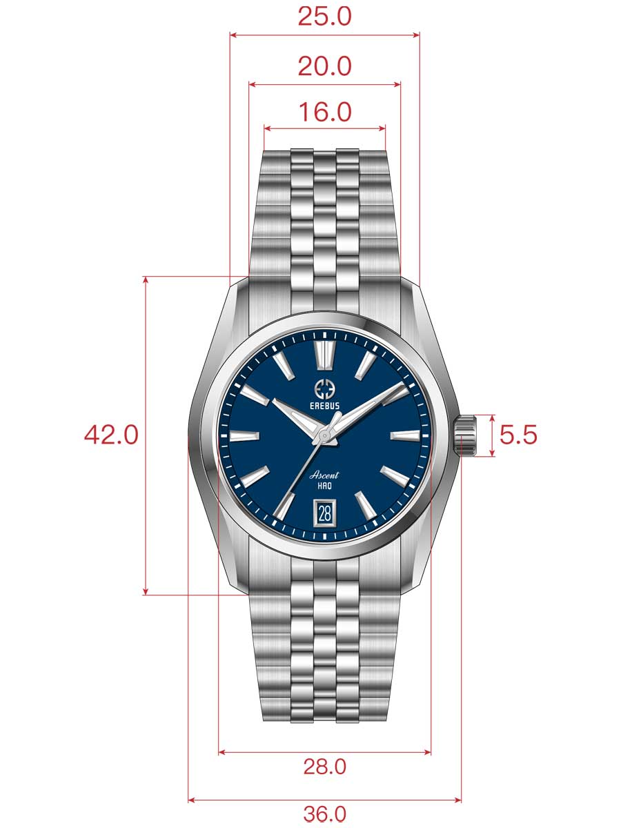 ASCENT HAQ 36 Blue Enamel – EREBUS WATCH