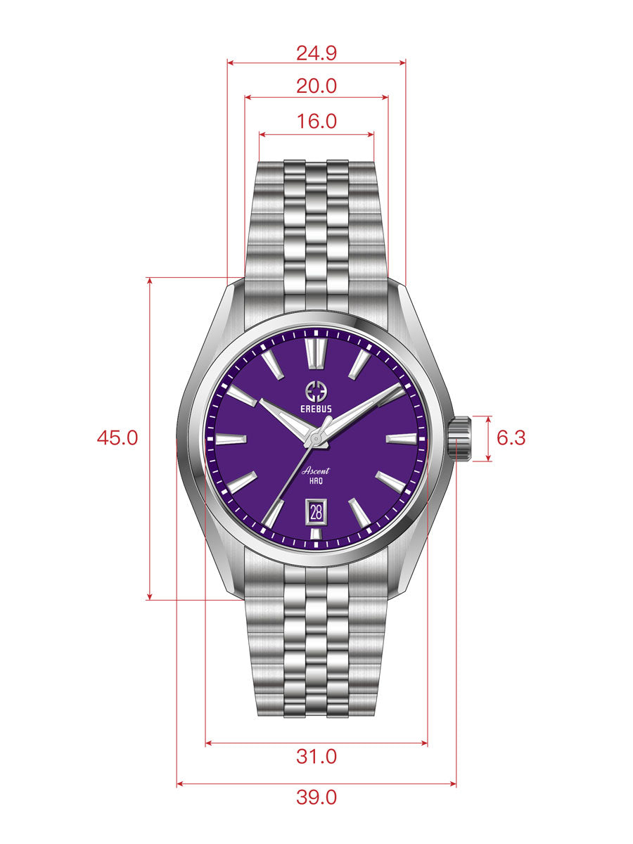 ASCENT HAQ 39 Purple Enamel – EREBUS WATCH