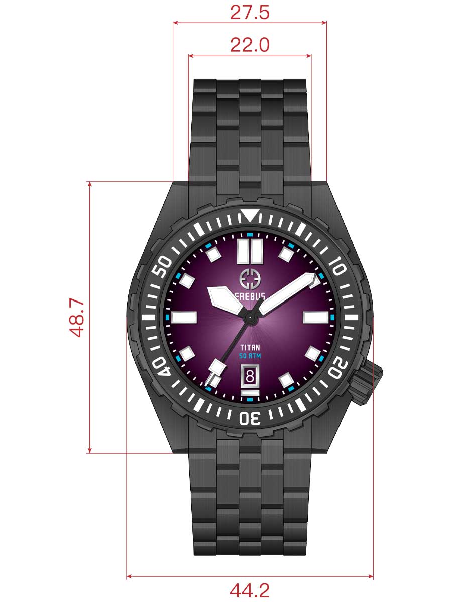 ROBOTBUILD POSEIDON RAYA TESTING TYPE波寒冬 TITAN Purple Fumé – EREBUS WATCH