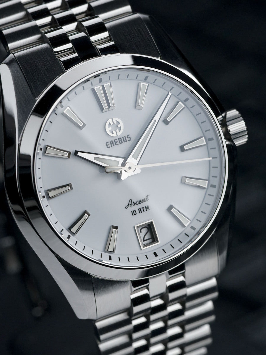 ASCENT 36 White Enamel – EREBUS WATCH