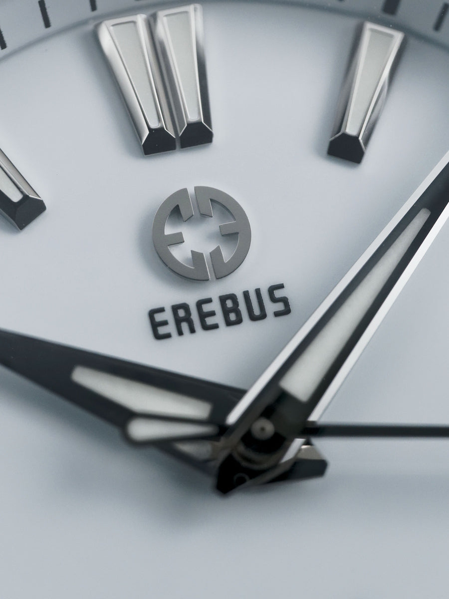 ASCENT 36 White Enamel – EREBUS WATCH