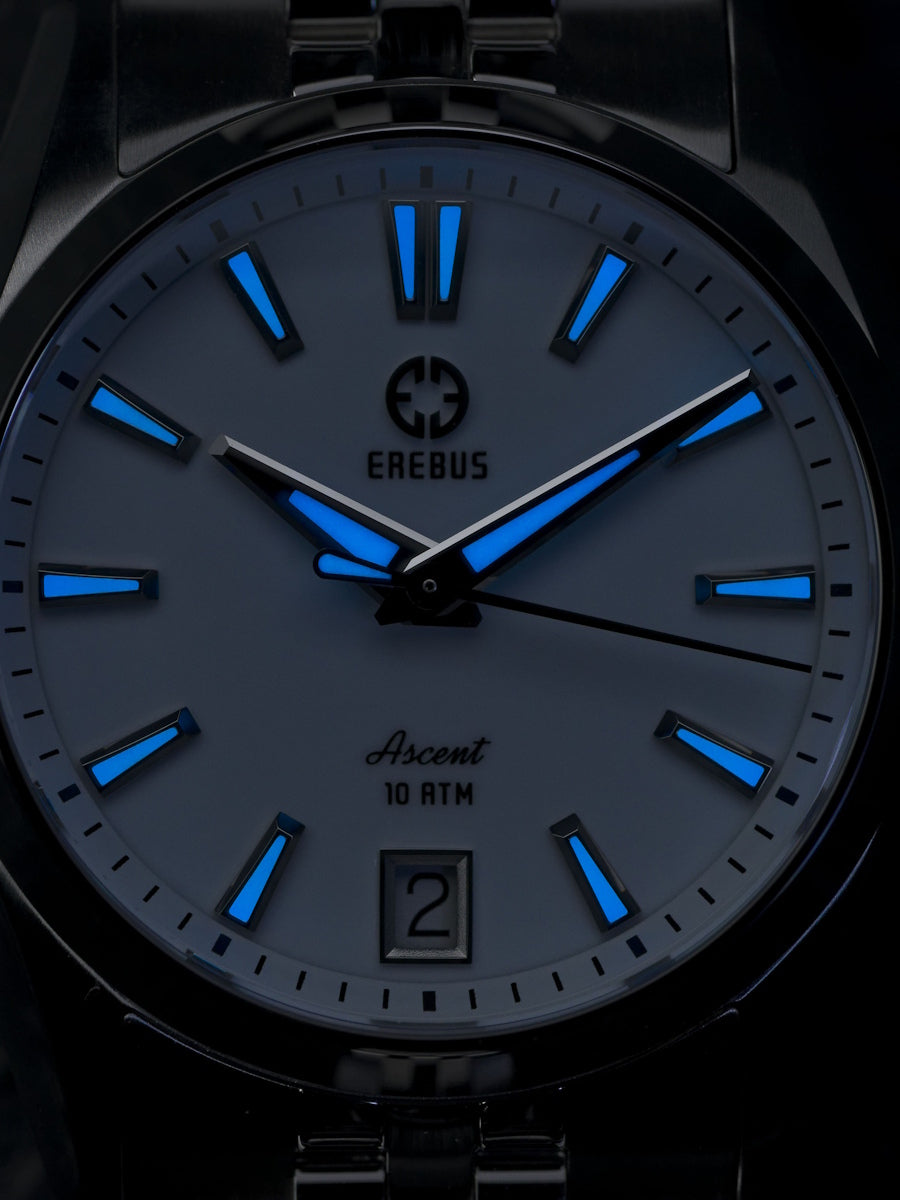 ASCENT 36 White Enamel – EREBUS WATCH