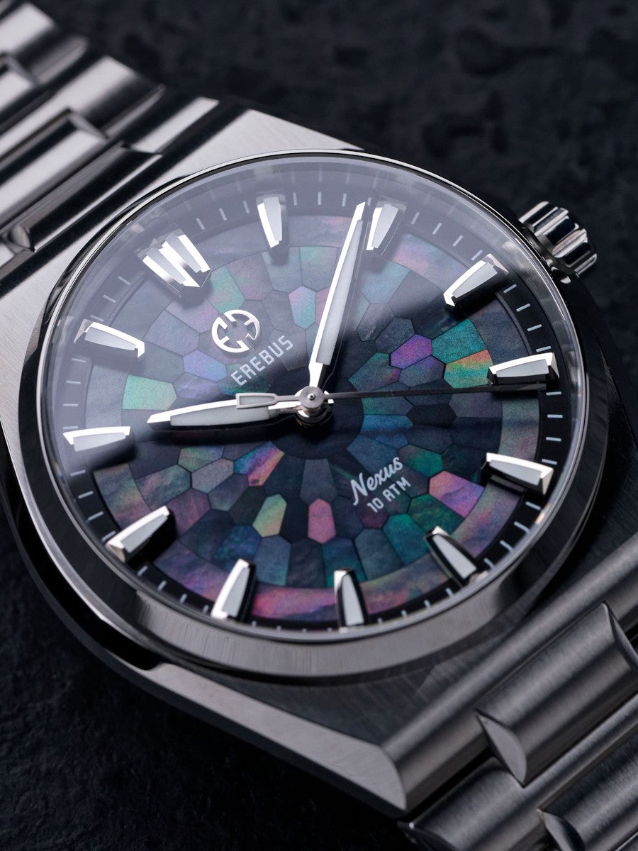 Nexus Black Mosaic Mother of Pearl – EREBUS WATCH